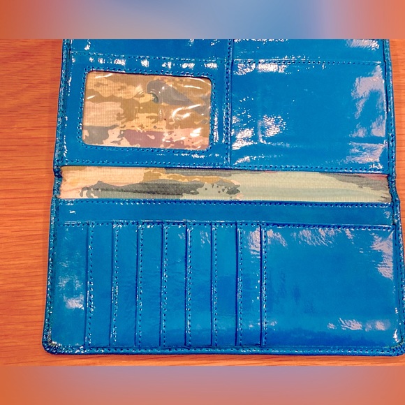 Anthropologie Miss Albright Turquoise Patent Leather Wallet - Picture 6 of 6